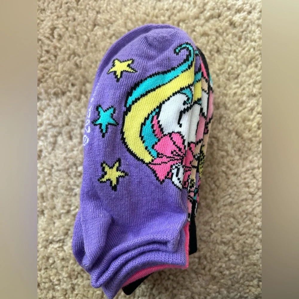 Jojo Siwa Girls No-show Socks 6 pair 10.5-4 NWT